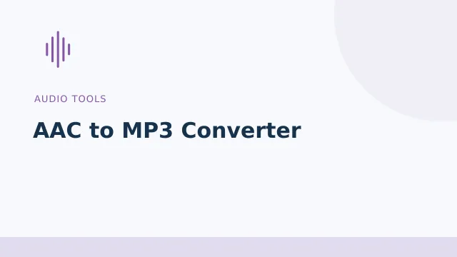 AAC to MP3 Converter — Audio tools tool illustration