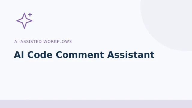AI Code Comment Assistant — AI-assisted workflows tool illustration