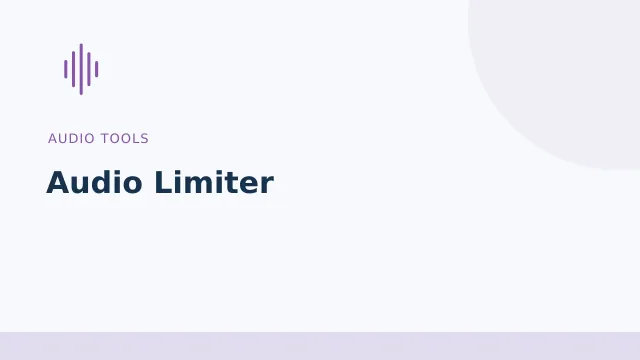 Audio Limiter — Audio tools tool illustration