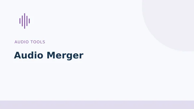 Audio Merger — Audio tools tool illustration