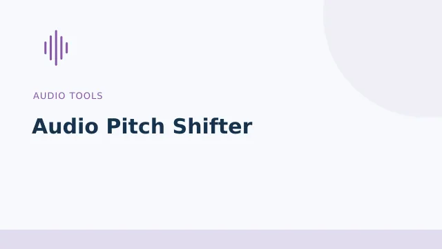 Audio Pitch Shifter — Audio tools tool illustration