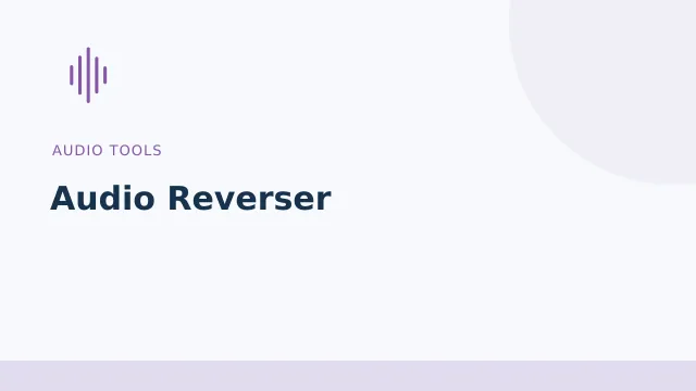 Audio Reverser — Audio tools tool illustration
