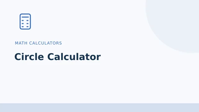 Circle Calculator — Math calculators tool illustration