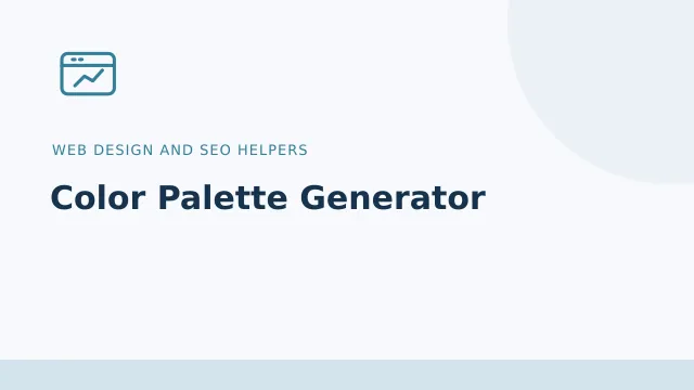 Color Palette Generator — Web design and SEO helpers tool illustration