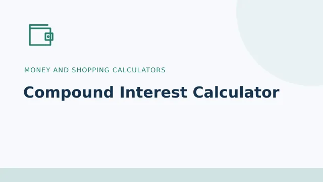 Compound Interest Calculator — Money and shopping calculators tool illustration