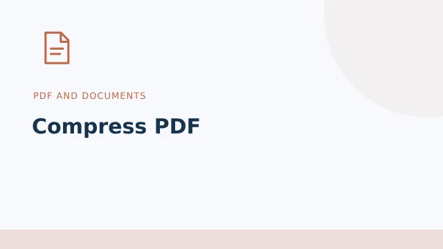 Compress PDF — PDF and documents tool illustration