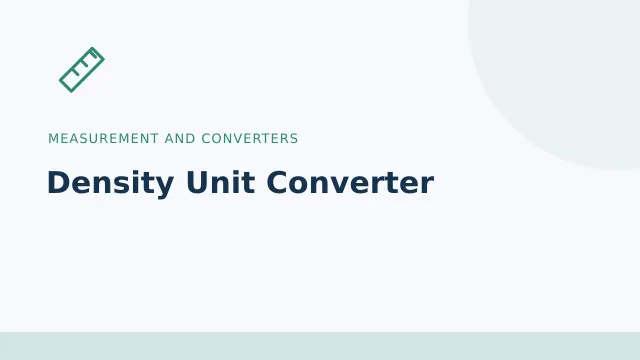 Density Unit Converter — Measurement and converters tool illustration