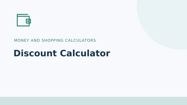 Discount Calculator — Money and shopping calculators tool illustration