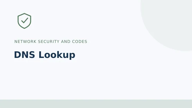 DNS Lookup — Network security and codes tool illustration
