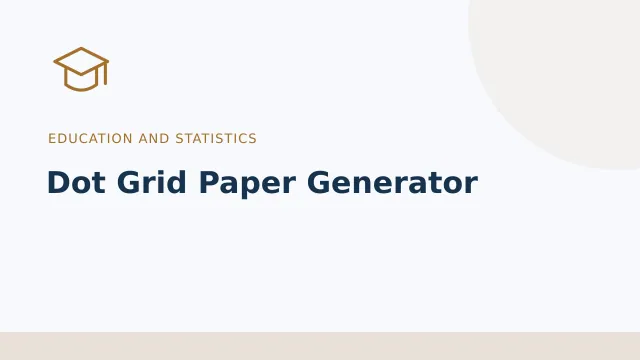Dot Grid Paper Generator — Education and statistics tool illustration