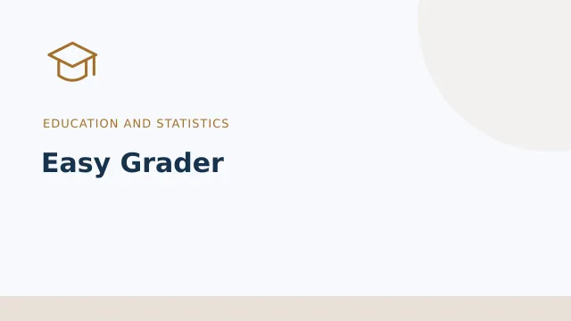 Easy Grader — Education and statistics tool illustration