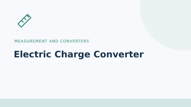 Electric Charge Converter — Measurement and converters tool illustration