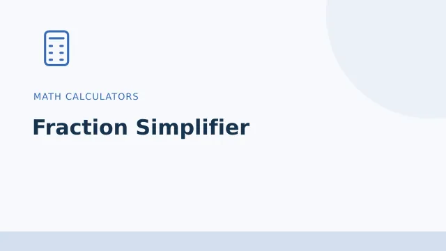 Fraction Simplifier — Math calculators tool illustration