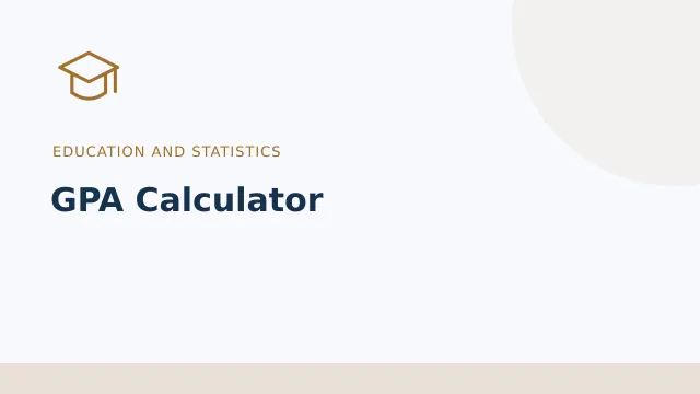 GPA Calculator — Education and statistics tool illustration