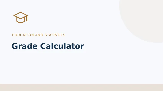 Grade Calculator — Education and statistics tool illustration