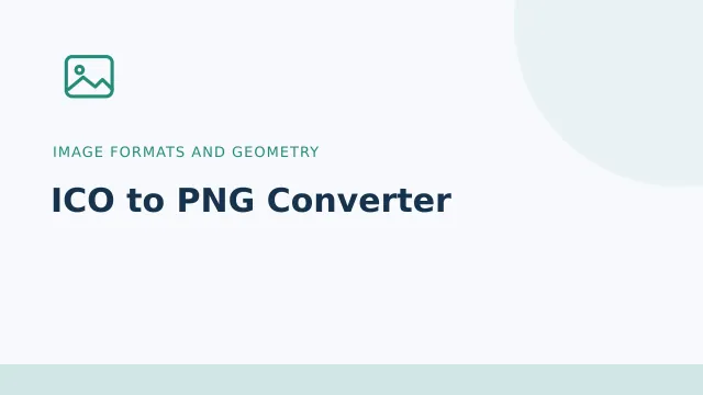 ICO to PNG Converter — Image formats and geometry tool illustration