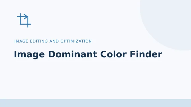 Image Dominant Color Finder — Image editing and optimization tool illustration