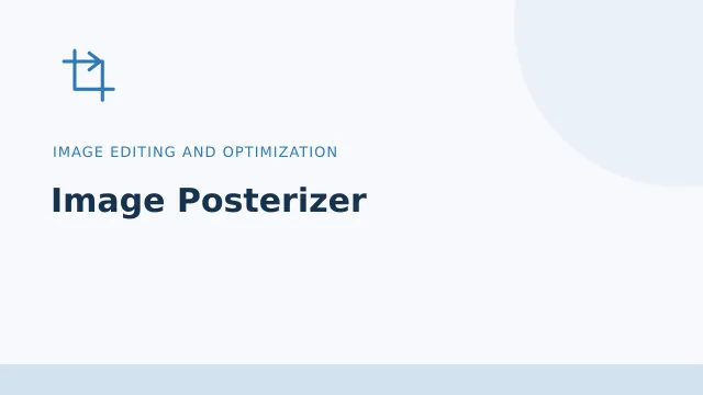 Image Posterizer — Image editing and optimization tool illustration