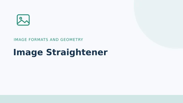Image Straightener — Image formats and geometry tool illustration