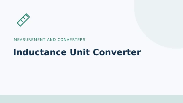 Inductance Unit Converter — Measurement and converters tool illustration