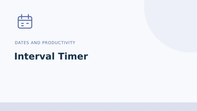 Interval Timer — Dates and productivity tool illustration