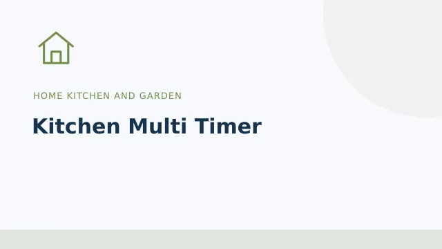 Kitchen Multi Timer — Home kitchen and garden tool illustration