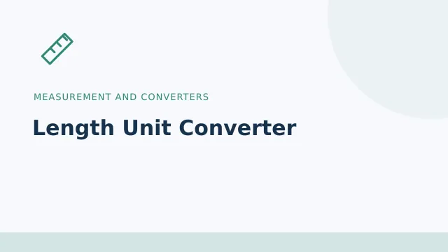 Length Unit Converter — Measurement and converters tool illustration