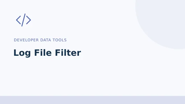 Log File Filter — Developer data tools tool illustration