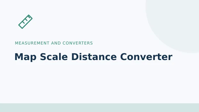 Map Scale Distance Converter — Measurement and converters tool illustration