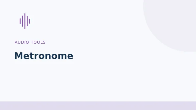 Metronome — Audio tools tool illustration
