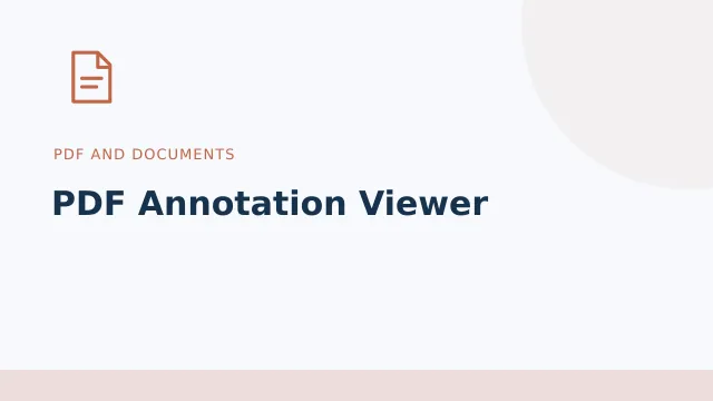 PDF Annotation Viewer — PDF and documents tool illustration