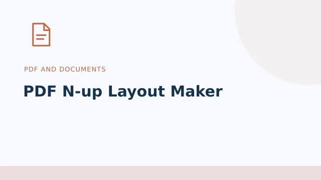 PDF N-up Layout Maker — PDF and documents tool illustration