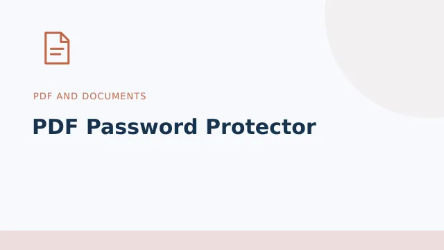 PDF Password Protector — PDF and documents tool illustration