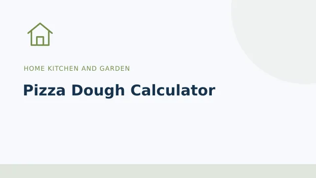 Pizza Dough Calculator — Home kitchen and garden tool illustration