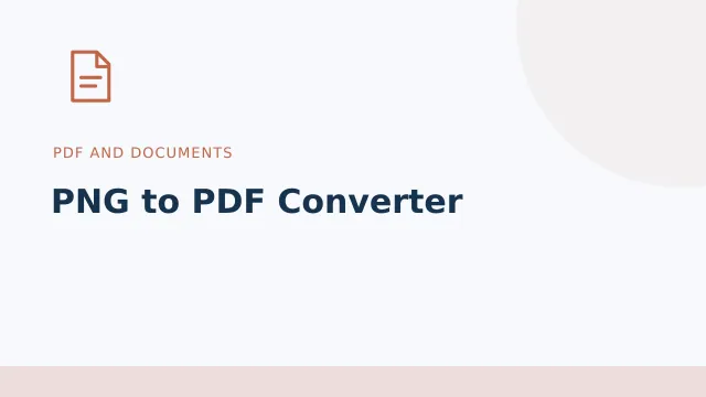 PNG to PDF Converter — PDF and documents tool illustration
