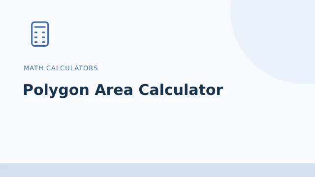 Polygon Area Calculator — Math calculators tool illustration