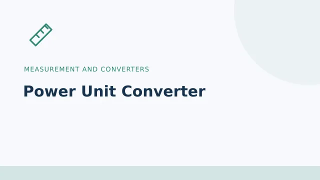 Power Unit Converter — Measurement and converters tool illustration