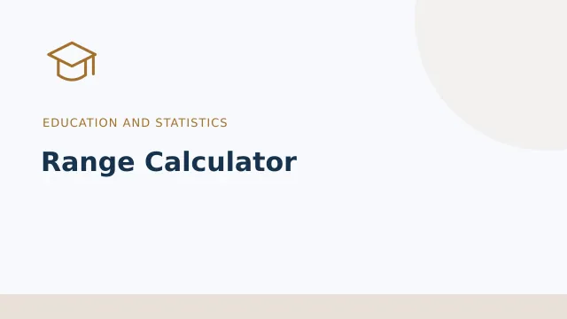 Range Calculator — Education and statistics tool illustration