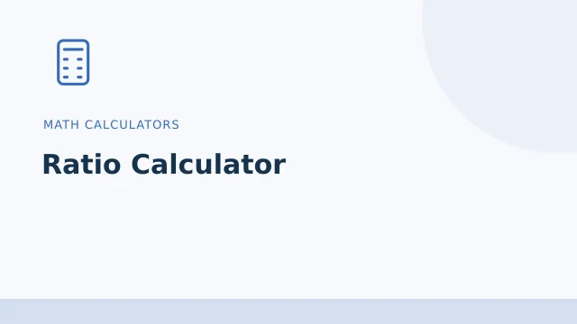 Ratio Calculator — Math calculators tool illustration