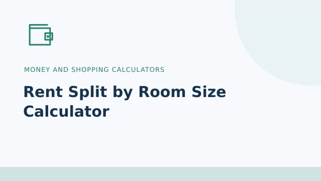 Rent Split by Room Size Calculator — Money and shopping calculators tool illustration