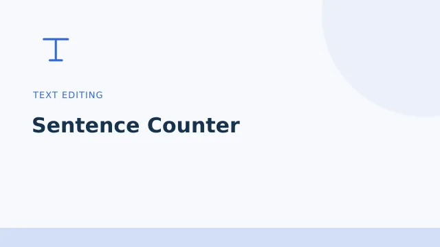 Sentence Counter — Text editing tool illustration