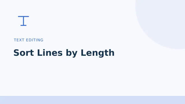Sort Lines by Length — Text editing tool illustration
