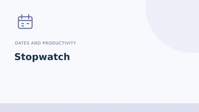 Stopwatch — Dates and productivity tool illustration