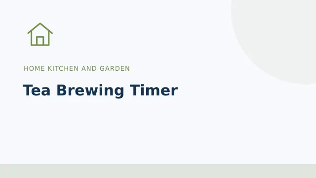 Tea Brewing Timer — Home kitchen and garden tool illustration