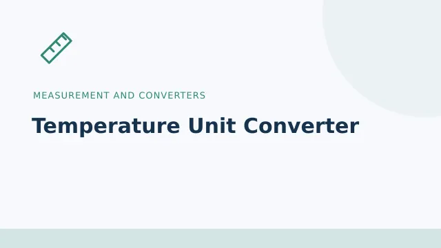 Temperature Unit Converter — Measurement and converters tool illustration