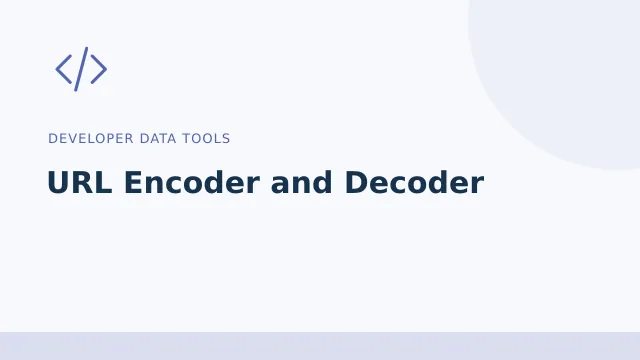 URL Encoder and Decoder — Developer data tools tool illustration