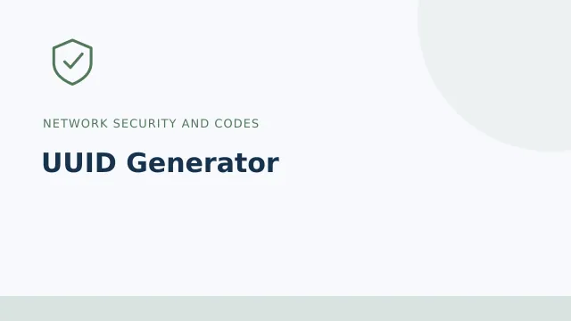 UUID Generator — Network security and codes tool illustration