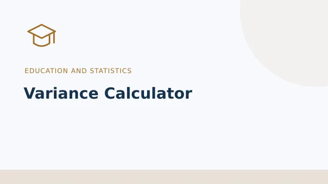 Variance Calculator — Education and statistics tool illustration