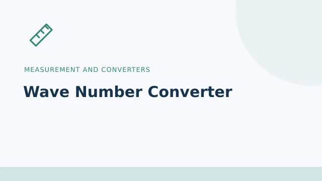 Wave Number Converter — Measurement and converters tool illustration