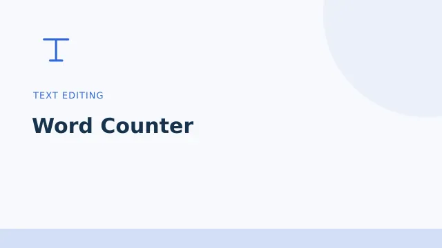Word Counter — Text editing tool illustration